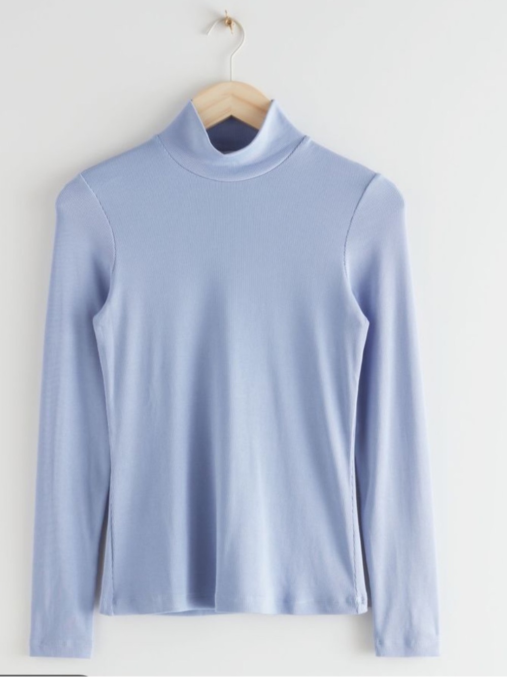 & Other Stories Long Sleeve Mock Neck Top S